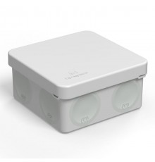 Коробка распределительная 80х80х40мм IP66 8 вводов серая для прямого монтажа двухкомпонентная безгалогенная (HF) (132шт/кор)  60-0210  Промрукав