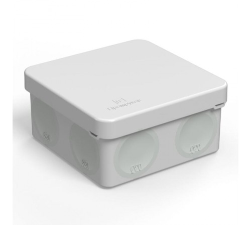 Коробка распределительная 80х80х40мм IP66 8 вводов серая для прямого монтажа двухкомпонентная безгалогенная (HF) (132шт/кор)  60-0210  Промрукав