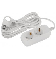 Удлинитель электрический ЭРА UDL-10-250-E Greenline 2 розетки с заземлением 5м ПВС 3x0.75мм2   Б0065074  ЭРА