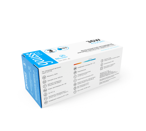 Светильник светодиодный промышленный линейный ССП-176 EVO IP65 1200*76*66 36W 3960lm 6500K мат соед.в линию 1/12  864425336  Gauss