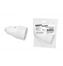 Кабельная розетка 2П+З белая 16А 250B серии "Народная"  SQ1806-0411  TDM