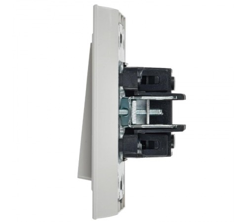 BRITE Выключатель 2-клавишный 10А в сборе ВСР10-2-0-БрБ белый  BR-V20-0-10-K01-F  IEK