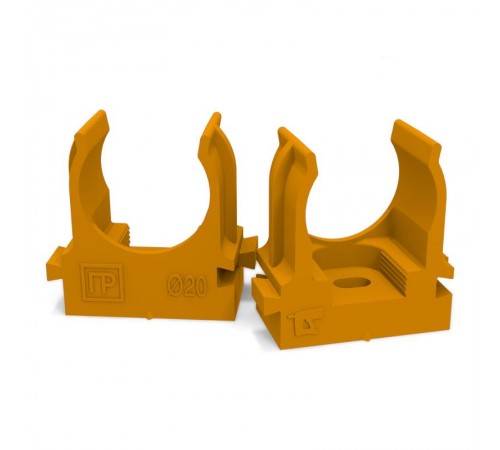 Крепеж-клипса для труб для монтажного пистолета оранжевая д20 (100шт/900шт уп/кор)  PR13.0152  Промрукав