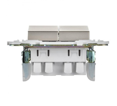 SKANDY Выключатель 2-клавишный проходной 10А SK-V05Sh шампань  SK-V22-0-10-K37  IEK