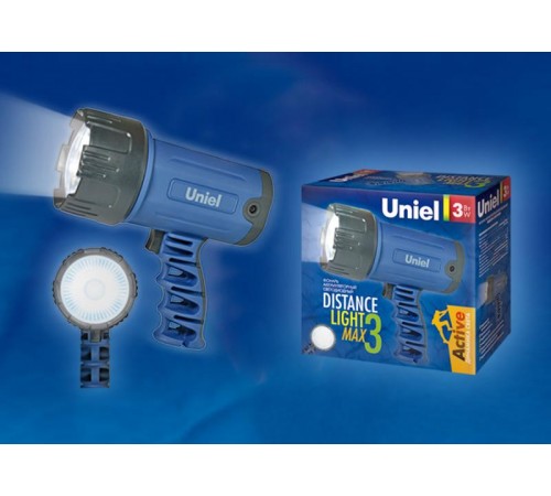Фонарь прожекторный S-SL011-BA Black  "Professional spotlight3 max ", пласт, 3 Watt LED, короб, 3.6V 1200mA Ni-MH battery в/к, черн  03489  Uniel