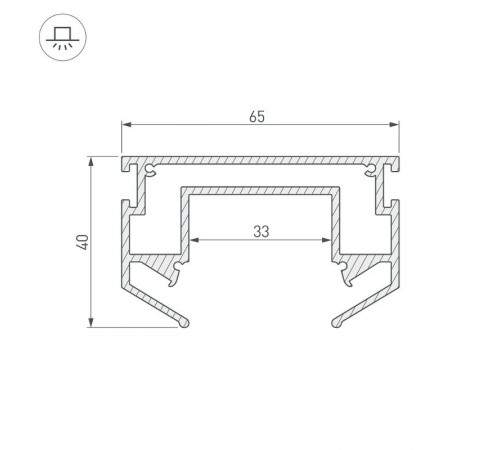 Профиль-держатель LGD-STRETCH-4TR-2000 (arlight, Алюминий)  033090  Arlight