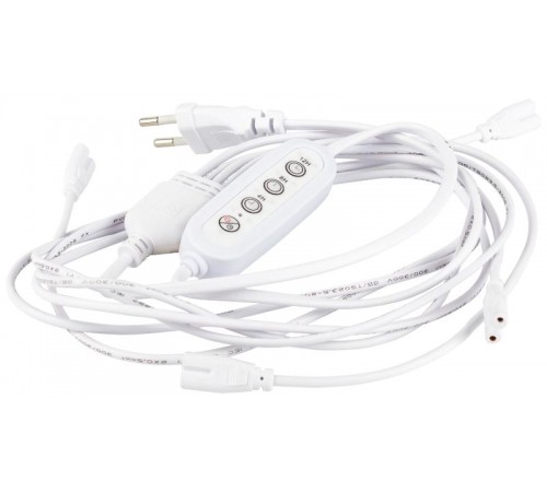Разветвитель сетевой для линейных светильников  Разветвитель 4х IEC C7 2pin 2m+timer на 4 точки с таймером 4, 8, 12H  Б0066964  ЭРА