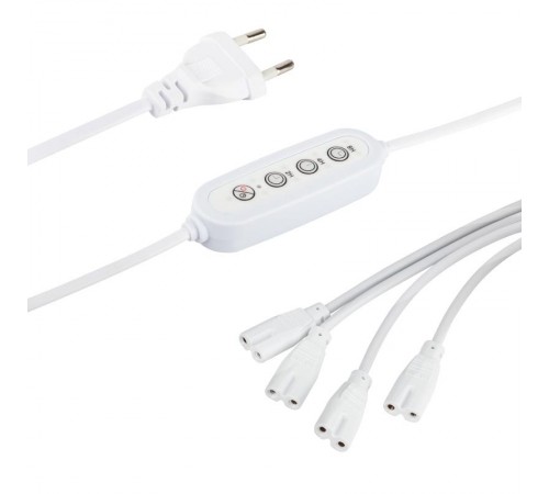 Разветвитель сетевой для линейных светильников  Разветвитель 4х IEC C7 2pin 2m+timer на 4 точки с таймером 4, 8, 12H  Б0066964  ЭРА