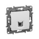 Etika Белый Розетка телефонная RJ11  672240  Legrand
