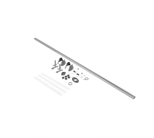 Колонна Ovaline алюминиевая с крышкой из пластика, высота 3,2 метра, цвет алюминий  653054  Legrand