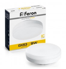 Лампа светодиодная LB-452 (9W) 230V GX53 2700K, для натяжных потолков  25832  FERON