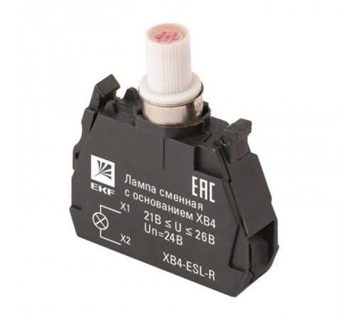 Лампа сменная c основанием XB4 красная 24В EKF PROxima    XB4-ESL-R   EKF 