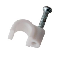 Крепеж кабеля круглый 5 мм, белый (упак. 20 шт)  07-4005-20  REXANT