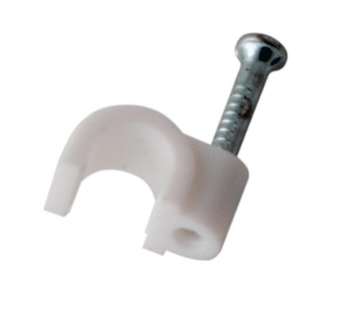 Крепеж кабеля круглый 5 мм, белый (упак. 20 шт)  07-4005-20  REXANT