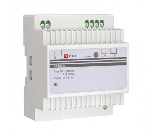 Блок питания 12В DR-30W-12 PROxima   dr-30w-12   EKF