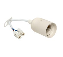 Патрон пластиковый Е27 подвесной с клеммной колодкой белый, индивидуальный пакет  LHP-E27-w-p   LHP-E27-w-p  EKF