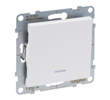 SUNO Выключатель 16АХ 250В с индикацией. Безвинтовые зажимы. Цвет "Белый"  721114  Legrand