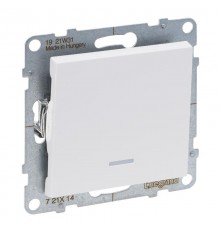 SUNO Выключатель 16АХ 250В с индикацией. Безвинтовые зажимы. Цвет "Белый"  721114  Legrand