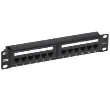 1U патч-панель кат.6 UTP 12 портов 10" Dual IDC  PP12-1UC06U-D05-10  ITK