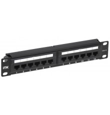 1U патч-панель кат.6 UTP 12 портов 10" Dual IDC  PP12-1UC06U-D05-10  ITK