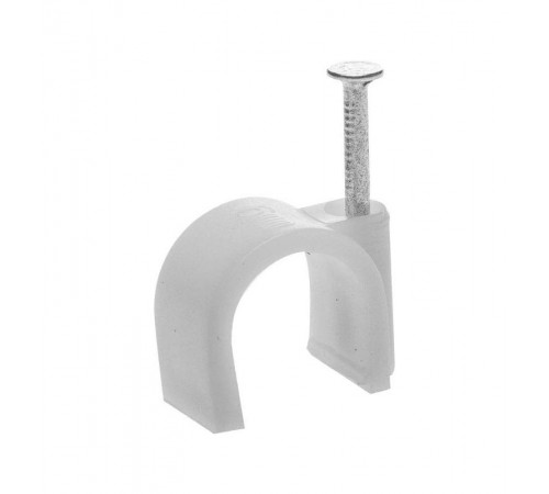 Скоба для кабеля круглая А7 мм (50 шт) - пакет  103648  Tech-KREP