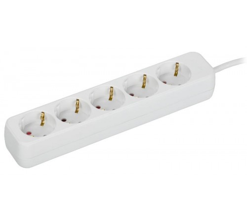 UMA Удлинитель У05 5 мест 2P+PE 5м 3х1мм2 10А белый   UM-YP10-10-05-05-Z-K01  IEK