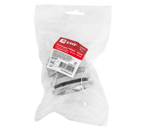 Сальник PG42 IP54 (1 шт) d отв. 53 мм / d провод. 32-38 мм PROxima  plc-pg-42-1-r  EKF