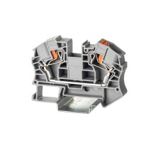 Клемма проходная, зажим push-in, 2 точки подключения, 16 кв.мм, серая VPR-16-GY DKC