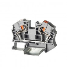 Клемма проходная, зажим push-in, 2 точки подключения, 16 кв.мм, серая VPR-16-GY DKC