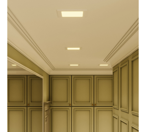 Светильник светодиодный встраиваемый ультратонкий квадратный IP20 12W 2700K  940111112  Gauss