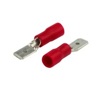 Клемма плоская изолированная штекер 4.8 мм 0.5-1.5 мм (РПи-п 1.5-(4.8)/РПИп 1,25-5) красная  08-0312  REXANT