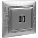 Valena Алюминий Розетка 2-ая USB  770270  Legrand