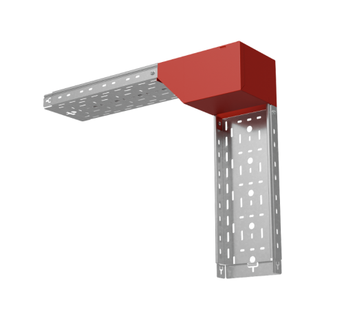 Угол вертикальный внешний L 50х200 мм с разворотом трассы на 90 град "ПЛЮС"  VLPDplus90-50-200-L  КМ-профиль