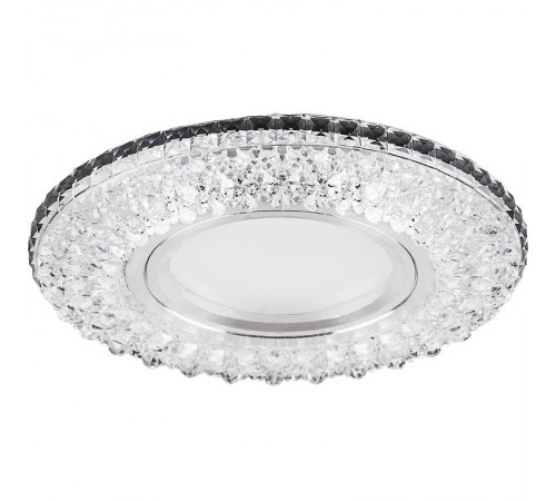 Светильник точечный встраиваемый под лампу, с LED подсветкой CD940 15LED*2835SMD RGB, MR16 50W G5.3, прозрачный  32541  FERON