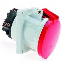 Розетка встраиваемая наклонная 63A 4р(3P+PE) 6h 400V IP44 114х114 12074 I 12074-Bals I Bals