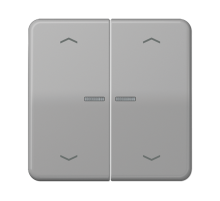 Клавиша для KNX кнопки, 2 группы с окошком и символами "стрелки"; дюропласт; серый  CD102KO5PGR  Jung