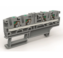 Проходная клемма 4 точки подключения на 4 кв.мм  ZEFC420GR  DKC