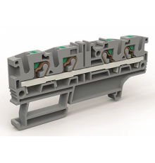 Проходная клемма 4 точки подключения на 4 кв.мм  ZEFC420GR  DKC