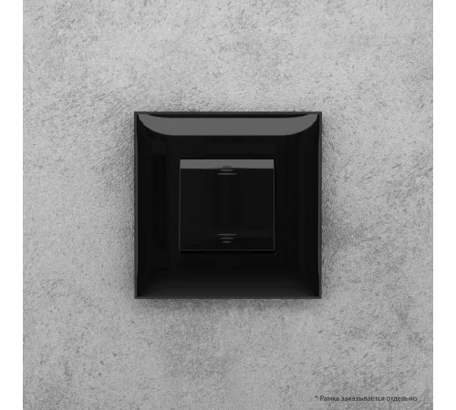 Выключатель одноклавишный в стену, "Avanti", "Черный квадрат"  4402103  DKC