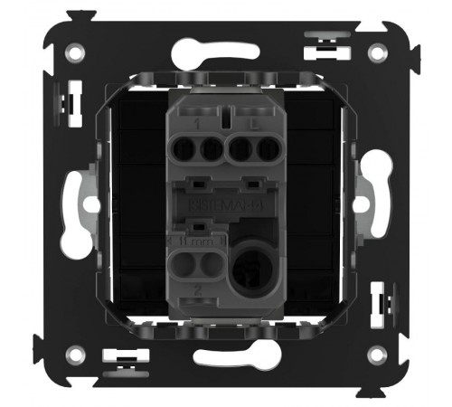 Выключатель одноклавишный в стену, "Avanti", "Черный квадрат"  4402103  DKC