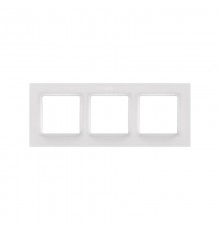 Рамка на 3 поста белого матового цвета S82 Concept