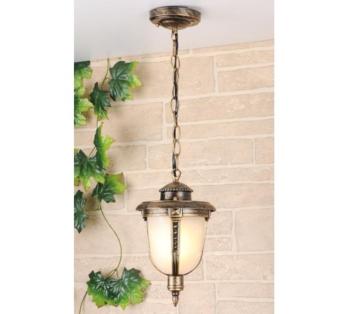 Светильник садово-парковый GLYF-2010H Atlas H черное золото настенный  a028009  Elektrostandard