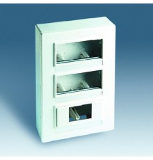 Simon 27 Коробка на 4 механизма 27 серии и 1 автоматич. выключателя, накладной монтаж, 250х150х60мм, слоновая  27864-32  Simon