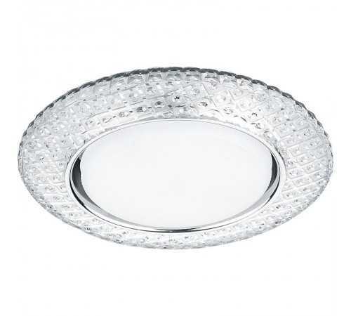 Светильник встраиваемый с белой LED подсветкой CD4042 потолочный GX53 без лампы, прозрачный, хром  41304  Feron