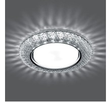 Светильник встраиваемый с белой LED подсветкой CD4042 потолочный GX53 без лампы, прозрачный, хром  41304  Feron