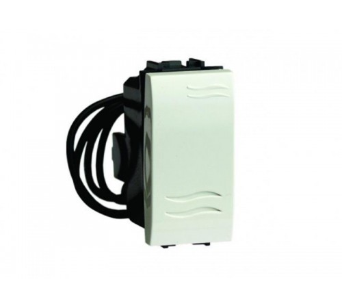 Brava белый Выключатель кнопочный с подсветкой 1 мод.  76021BL  DKC