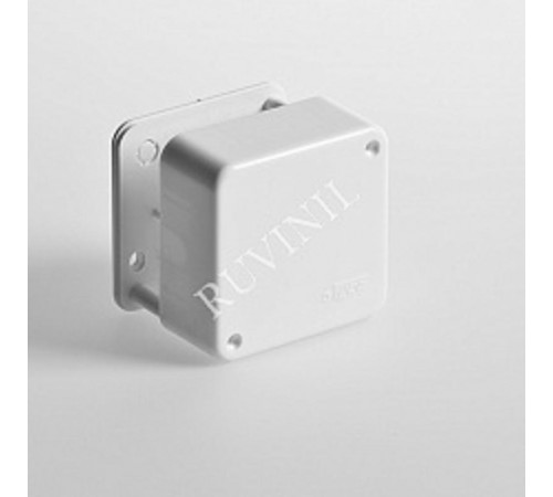 Коробка распределительная для о/п, 79х79х32мм (2 клемника) белая  65004  Рувинил