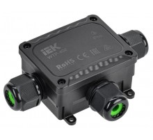 Коробка распределительная герметичная WTP-402 3 ввода M25 IP68 137х95х43мм 3 клеммы до 6 мм.кв.   UWB10-T-450-41-03-68  IEK