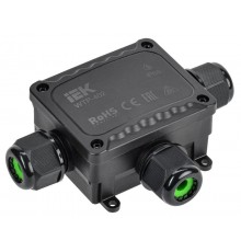 Коробка распределительная герметичная WTP-402 3 ввода M25 IP68 137х95х43мм 3 клеммы до 6 мм.кв.   UWB10-T-450-41-03-68  IEK
