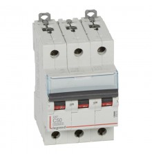 Выключатель автоматический трехполюсный DX3 10000 50А C 16кА  409259  Legrand